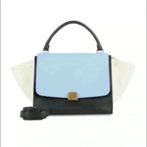 Celine Colorblock Leather Top Handle Bag Authentic